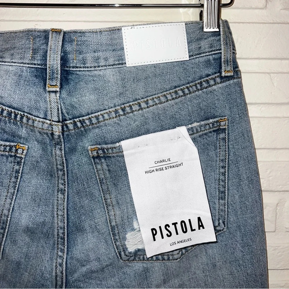 Pistola Light Wash Charlie Shore Distressed Button Fly Jeans, Women’s Size 27 - Picture 8 of 12